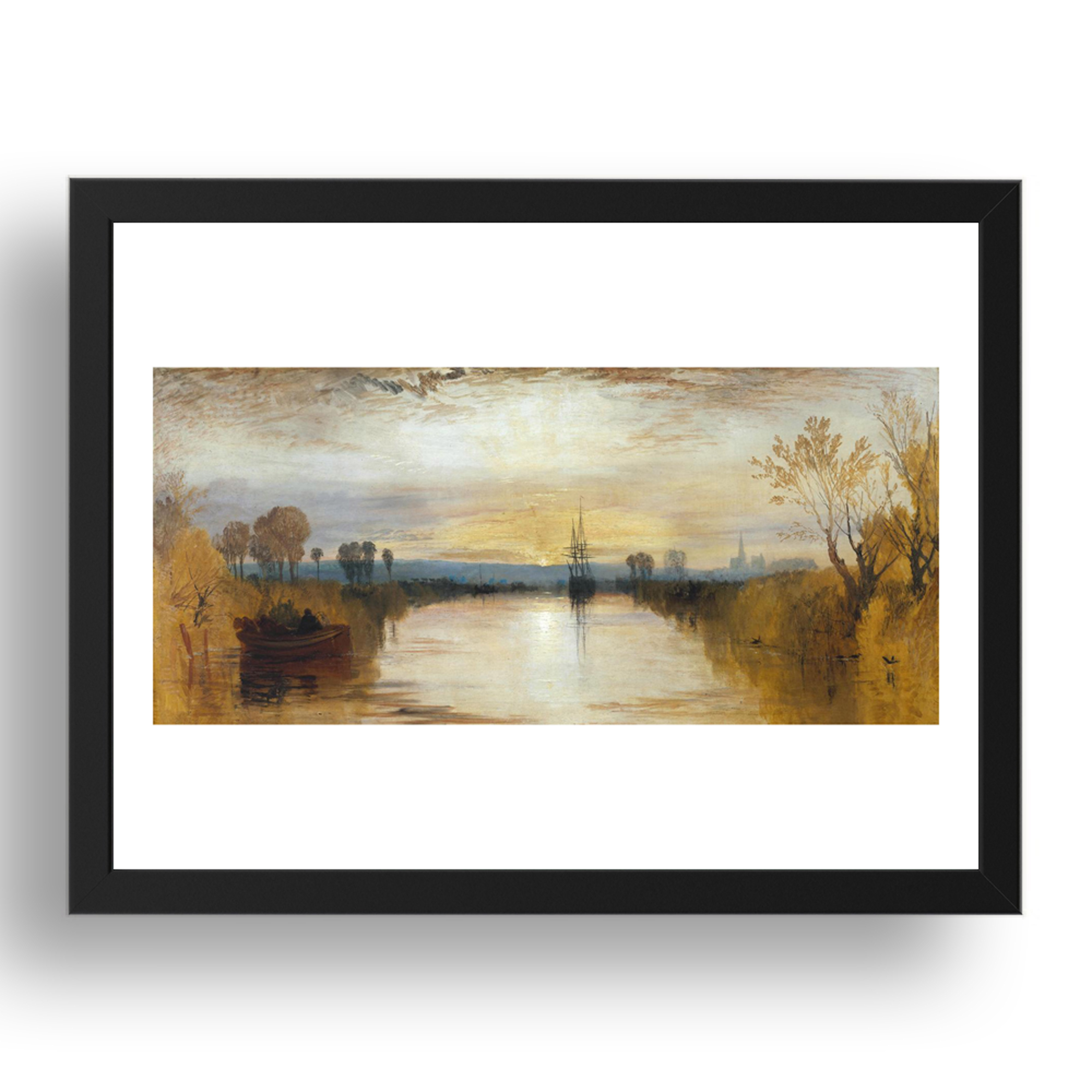 J. M. W. Turner - Chichester Canal [1828], A3 (17x13") Black Frame - Picture 1 of 1
